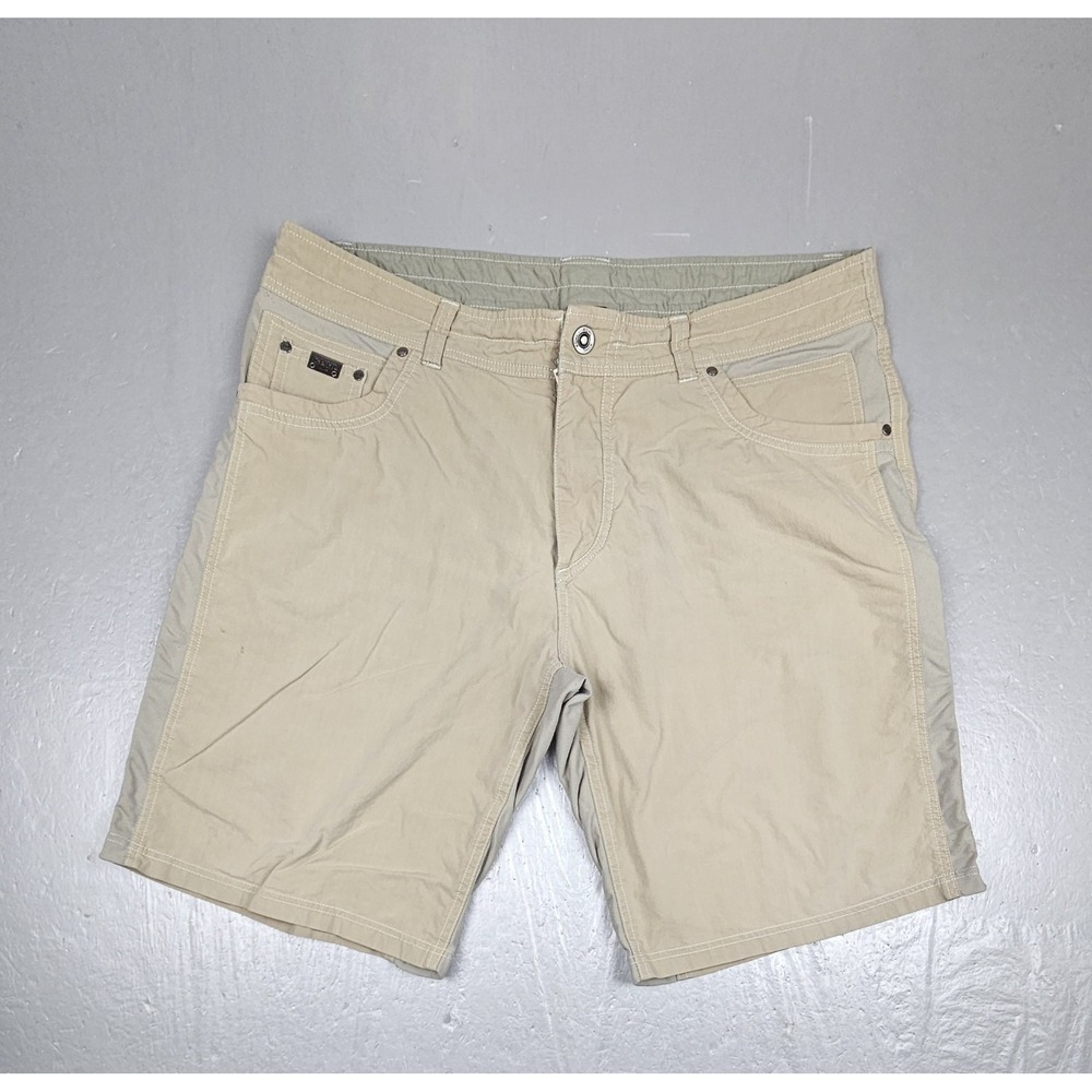 Kuhl Radikl Shorts Mens 38 Beige Hiking Camping Chino Outdoor Workwear